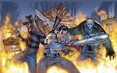 Freddy - Ash - Jason - comic, art, jason, freddy, fantasy, ash