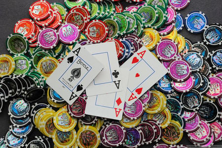 4 Of A Kind - cards, ace, poker, poker chips