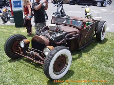 OLD HOTROD-2 - rusty, old, show, hotrod, car, outside