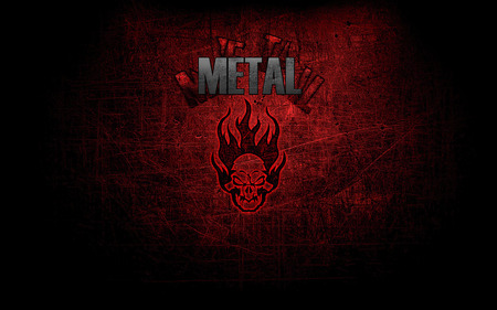 METAL - simple, metal, red, dark