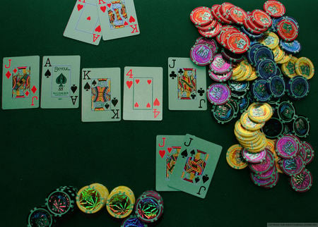 Poker Game - cards, poker, gambling, poker chips