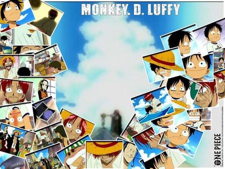 Memories of Luffy - shanks, luffy, one piece, memories, photos, anime