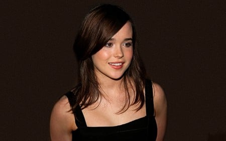 Ellen Page - page, ellen page, ellen, black dress, brunette