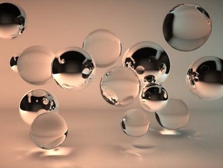 3d balls - balls, abstract, effect, 3d