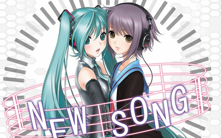 miku new song - girls, new song, cute, anime