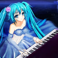 miku playing piano