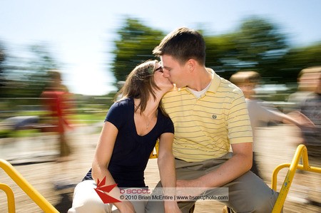 Kissing in motion - playground, man, people, woman