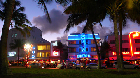 South Beach Ocean Drive - neon, ocean, beach, city, colourful, lights