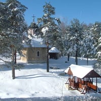 little home on divcibare mountain,winter,snow