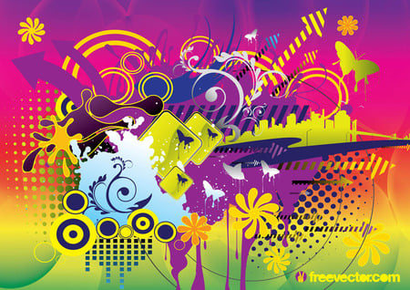 COLORFUL SUMMER VECTOR - summer, wallpaper, vector, colorful