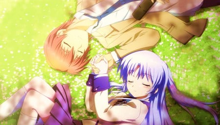 Sleeping Graduates - angel beats, tachibana kanade, series, yuzuru otanashi