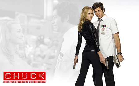 Chuck - spy, chuck, zachary levi, tv, sarah, nbc, nerd, couple, geek, yvonne strahovski