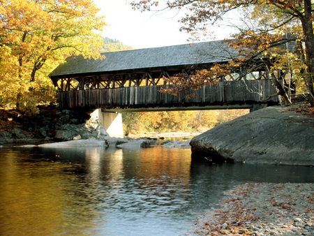 Covered Bridge - 1872, newry, sunday river, maine, artists bridge