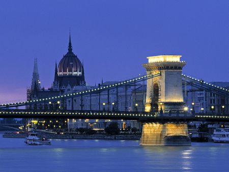 Chain Bridge, Budapest. - nice, chain bridge, view, hungary, a, very