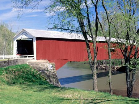 Untitled Wallpaper - eugene bridge over the vermillion river, indiana