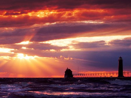 Untitled Wallpaper - michigan, pierhead lighthouse, grand haven south