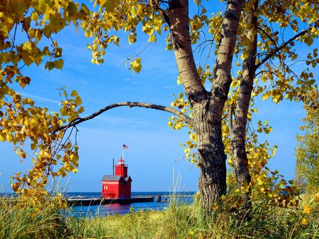 Untitled Wallpaper - holland, holland harbor lighthouse, michigan