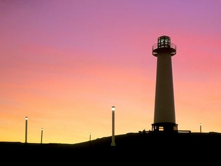 Untitled Wallpaper - long beach lighthouse, sunset