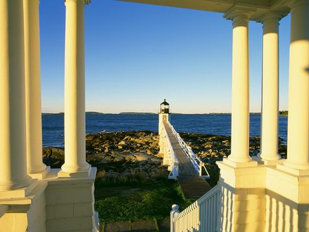 Lighthouse - marshall point lighthouse, lighthouse, maine, port clyde