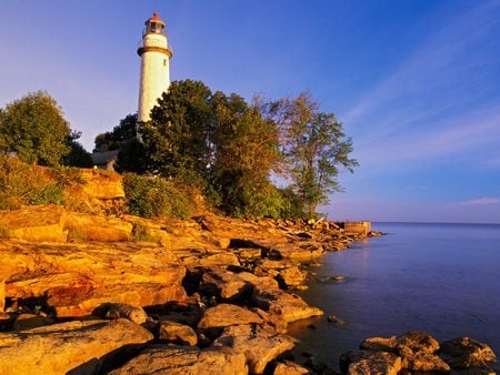 Untitled Wallpaper - port austin, point aux barques lighthouse, michigan