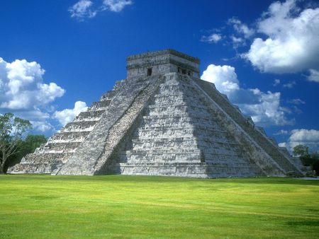 Pyramid of Kukulkan - In Chichen Itza, Mexico - mexico, ancient, mayan culture, pyramid, chichen itza, pyramids, kulkulkn, itza, pyramid of kukulkan, chichen, yucatan peninsula