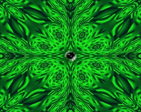 Black Onix - fractal, green, abstract, photo shopped