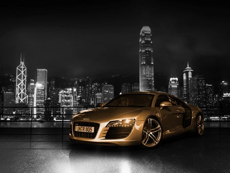 audi r8 gold - audi