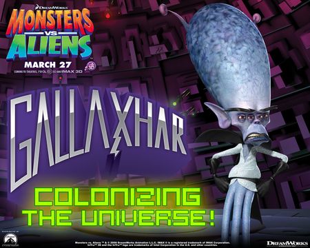 Monsters vs Aliens - colonizing, gallaxhar, universe, dreamworks