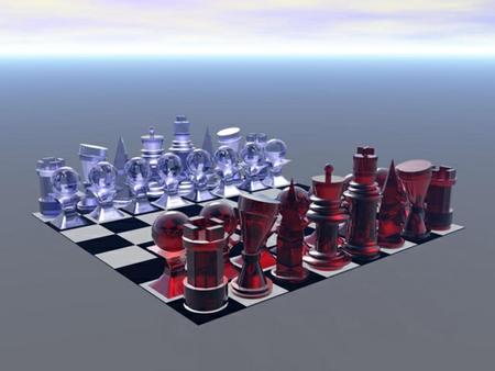 glass chess - glass, chess, game, 3d, color, abstract