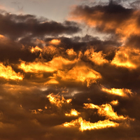 burning clouds