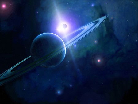 CELESTIAL DREAMS - celestial, space, planets, blue, stars