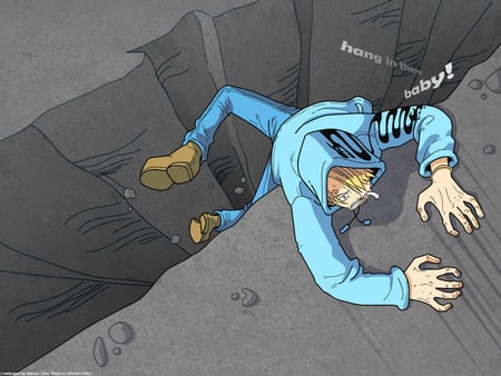 Falling sanji - sanji, one piece, falling, anime, other