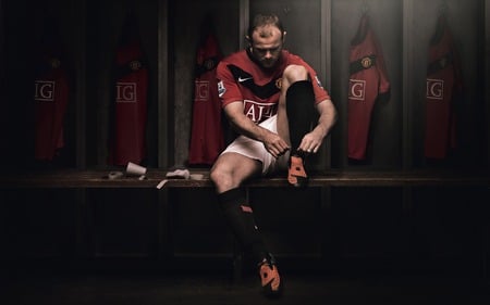 Wayne Rooney locker room - manchester, red devils, united, locker room, 10, wayne rooney, locker, number 10, wayne, rooney, manchester united