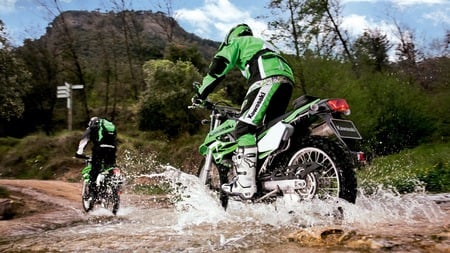 Kawasaki - kawasaki, dirt bike, motorcycle, riding