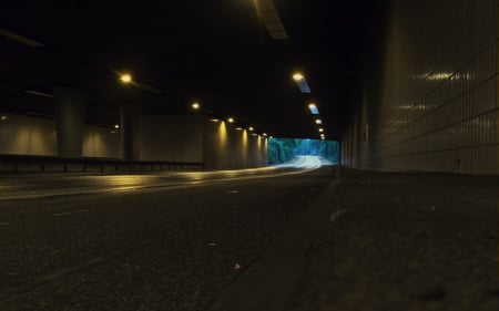 tunnel - alone, enclosed, tunnel, dark