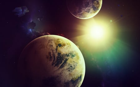 317 - space, planets, universe, beautiful, red, planet, new