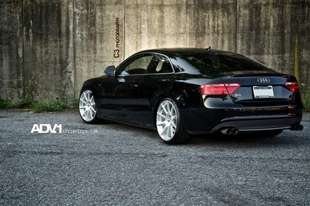 s6 - black, audi, av1 wheels, coupe