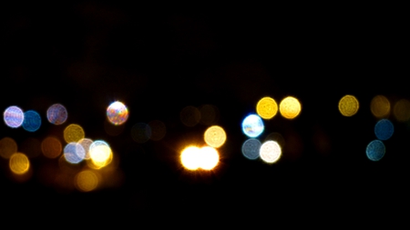 Defocused city lights - bokeh, city, defocus, lights