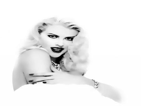 I love her, cheers Anna Nicole - prettyboy, black and white, anna, beautiful