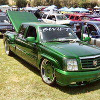 GREEN CHEVY W/CADILLAC FRONT END