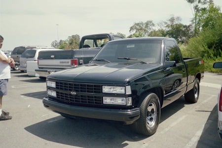 454 SS - truck, pickup, black, show, 454ss, chevy, outside