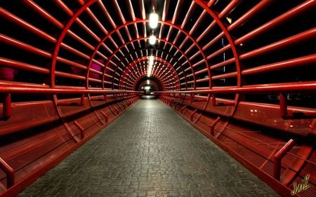 Red Bridge - bridge, a, z, red