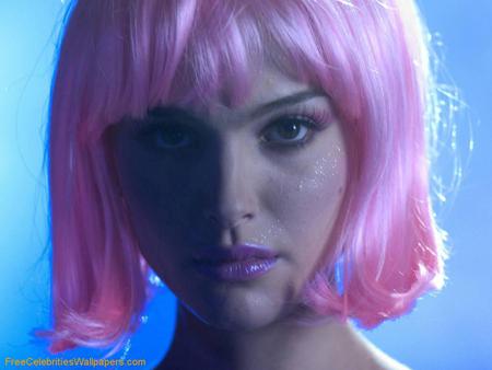 Natalie Portman - beauty, pretty face, actress, movie, female, pink lips, pink hair, natalie portman