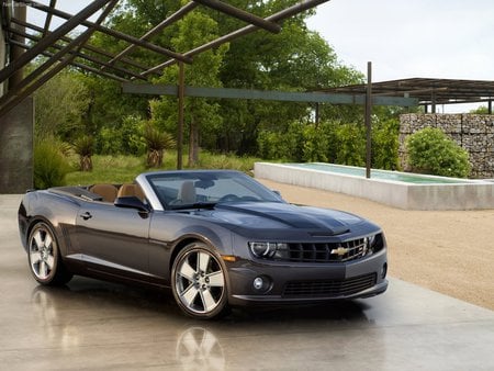 CAMARO CONVERTIBLE - 2011, hot, cool, chevrolet, outside, grey, convertible, chevy, way, camaro