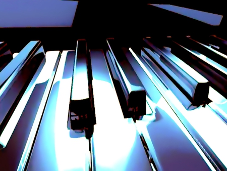 Glass Piano - piano, art, modern, glass, keys