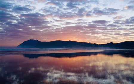 you and me - clouds, mirror, lake, light, reflection, sky