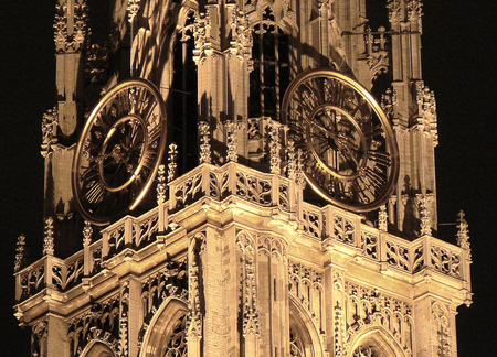 Gothic Antwerp-for Viviane - cathedral of our lady, antwerp, tower, night, architecture, religious, cathedral, flanders, popular, lamamake, places, belgium