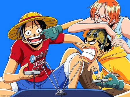 Luffy,Ussop and Nami - nami, luffy, cute, video game, one piece, tv, anime, straw hat, ussop