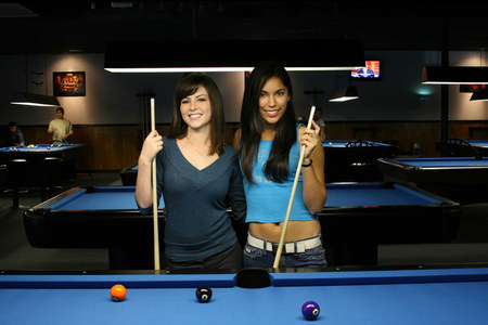 2 Girls - cue balls, pool table, girls, other