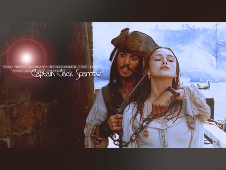 Pirates of the Caribbean - caribbean, capt jack sparrow, pirates, elizabeth